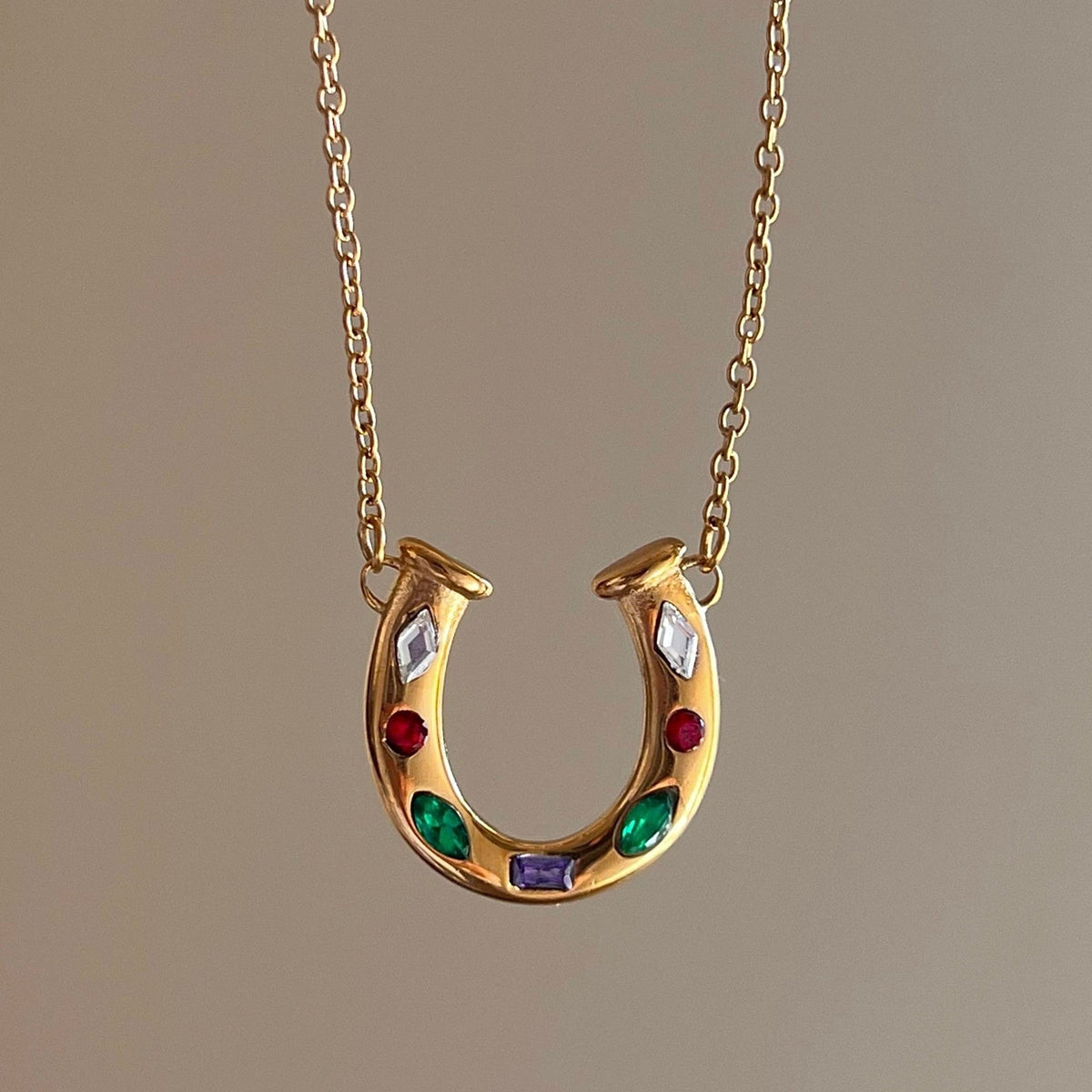 Gold Boot Charm Necklace — necklace, view 4