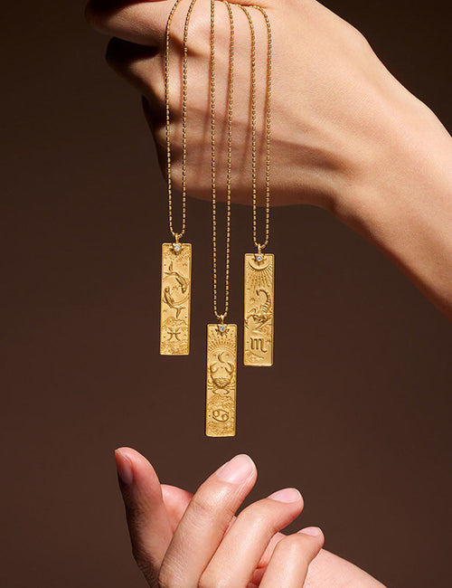 Constellation Rhinestone Pendant Necklace — necklace