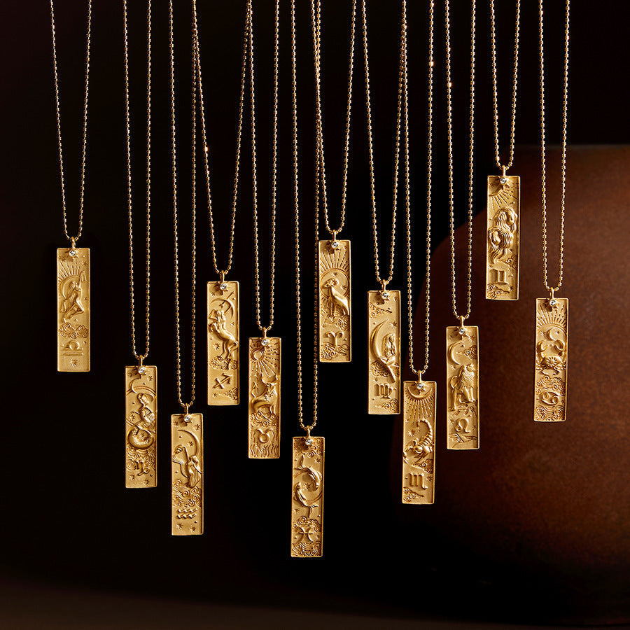 Constellation Rhinestone Pendant Necklace — necklace, view 2