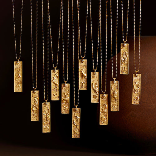 Constellation Rhinestone Pendant Necklace — necklace, view 2