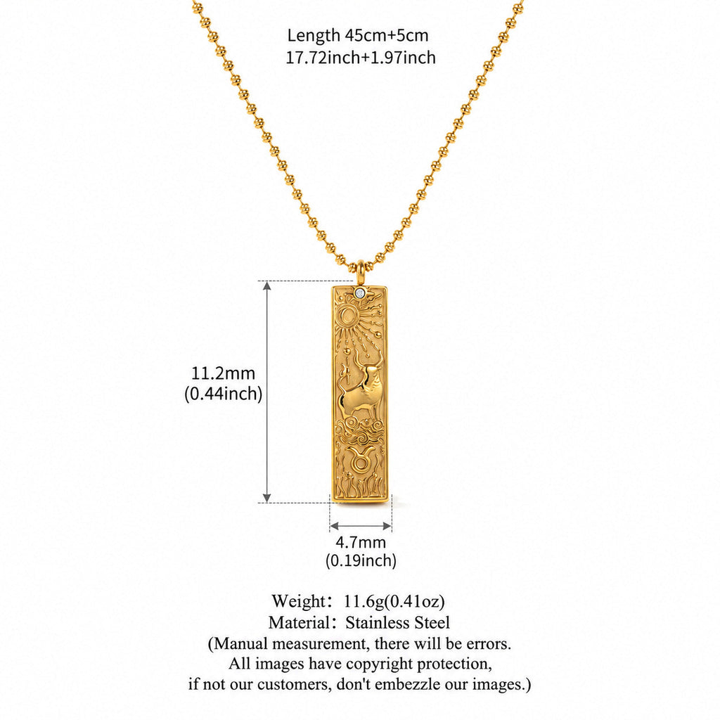 Constellation Rhinestone Pendant Necklace — necklace, view 6
