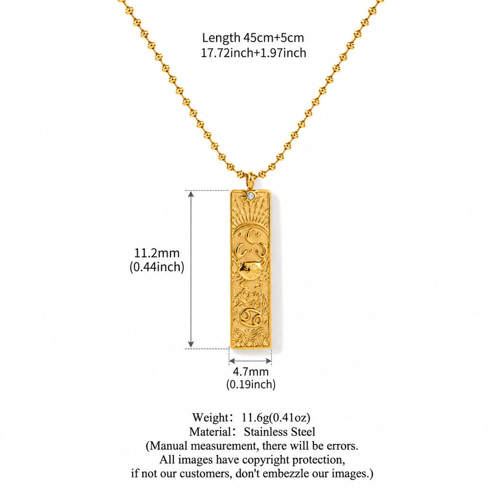 Constellation Rhinestone Pendant Necklace — necklace, view 8