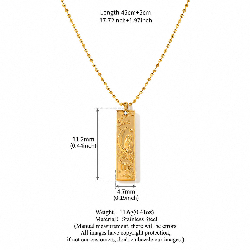 Constellation Rhinestone Pendant Necklace — necklace, view 10