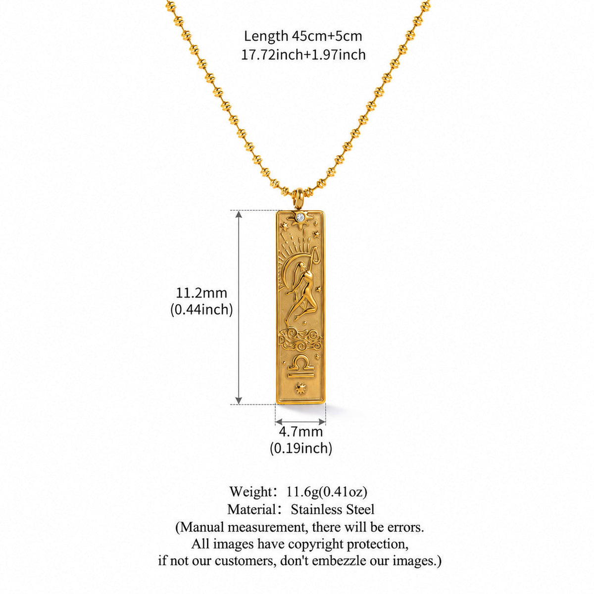 Constellation Rhinestone Pendant Necklace — necklace, view 11