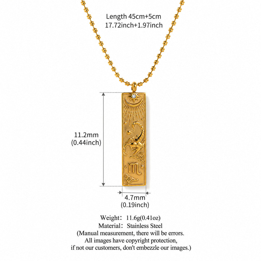 Constellation Rhinestone Pendant Necklace — necklace, view 12
