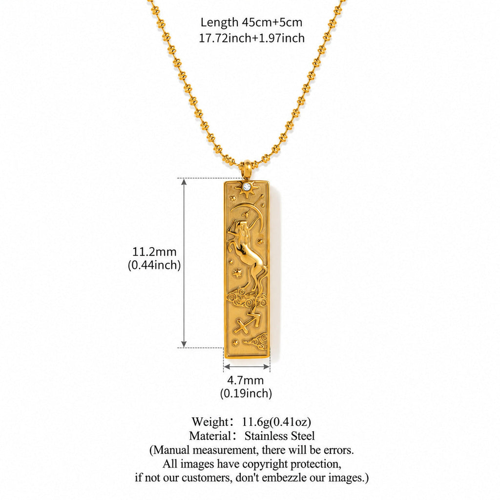 Constellation Rhinestone Pendant Necklace — necklace, view 13