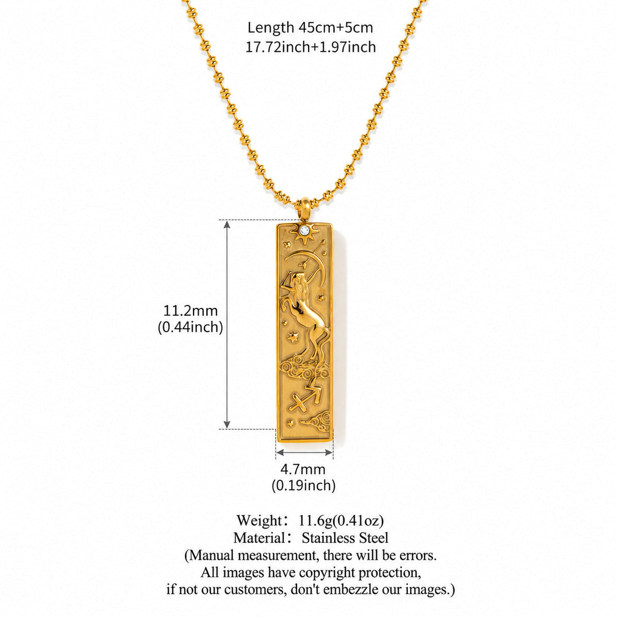 Constellation Rhinestone Pendant Necklace — necklace, view 13
