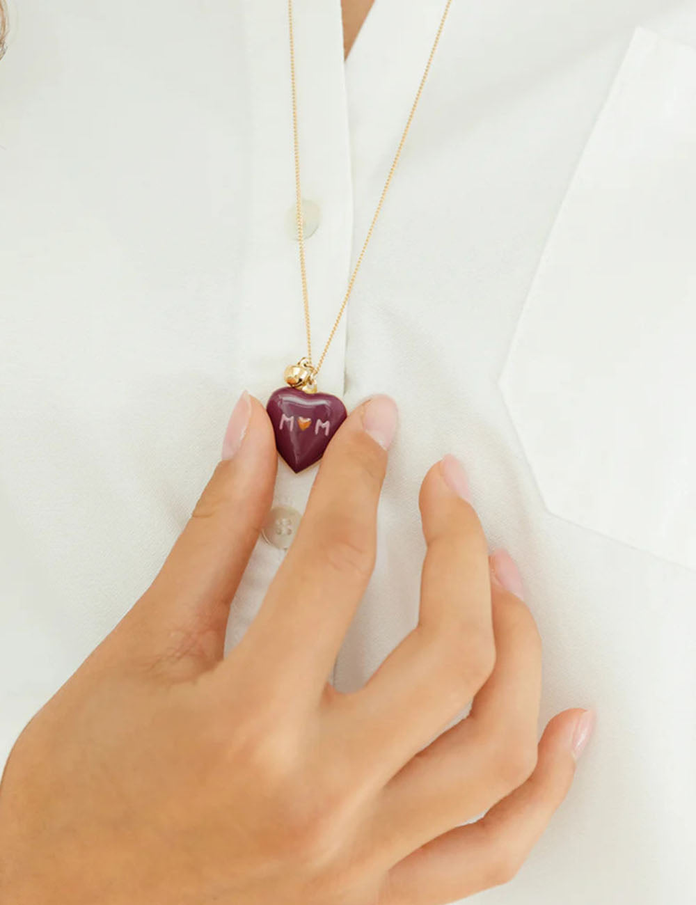 Heart Pendant Bell Choker — necklace