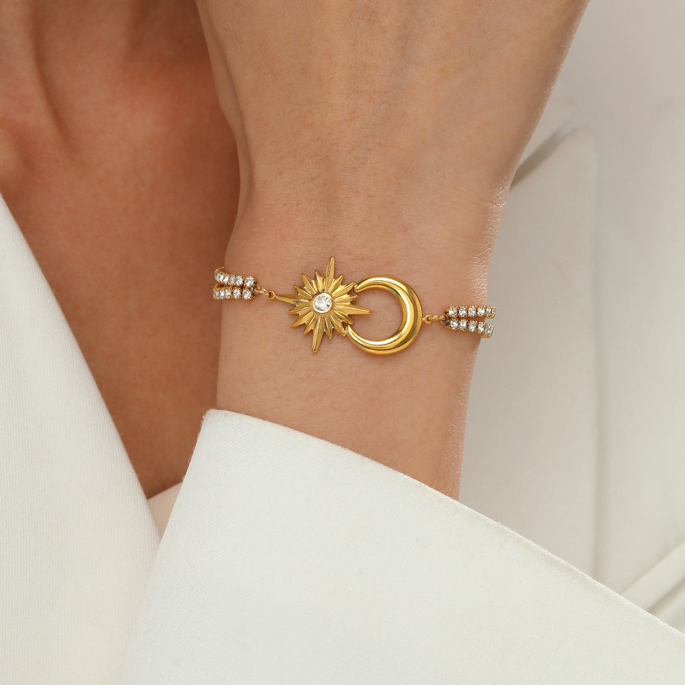 Heart Floral Tassel Bracelet — bracelet, view 2