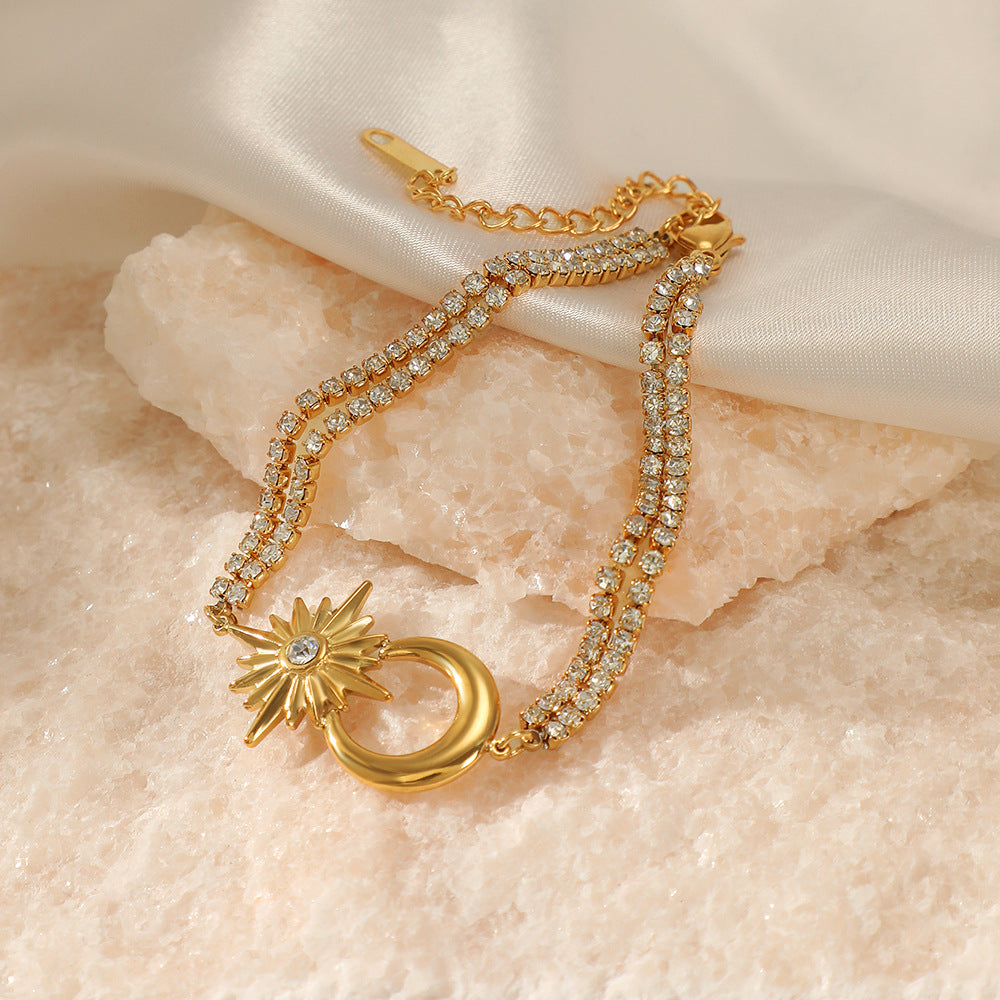 Heart Floral Tassel Bracelet — bracelet, view 4