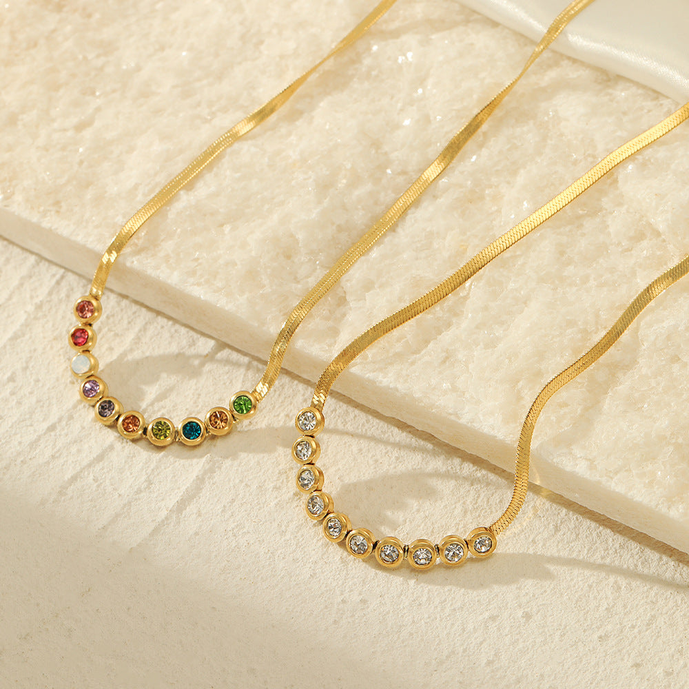 Rhinestone Choker Necklace — necklace, view 2