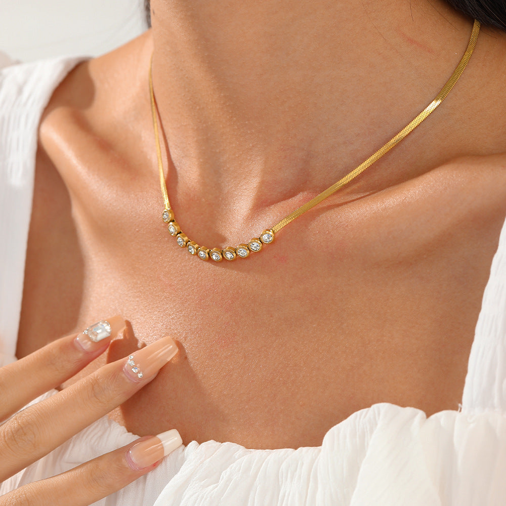 Rhinestone Choker Necklace — necklace, view 4