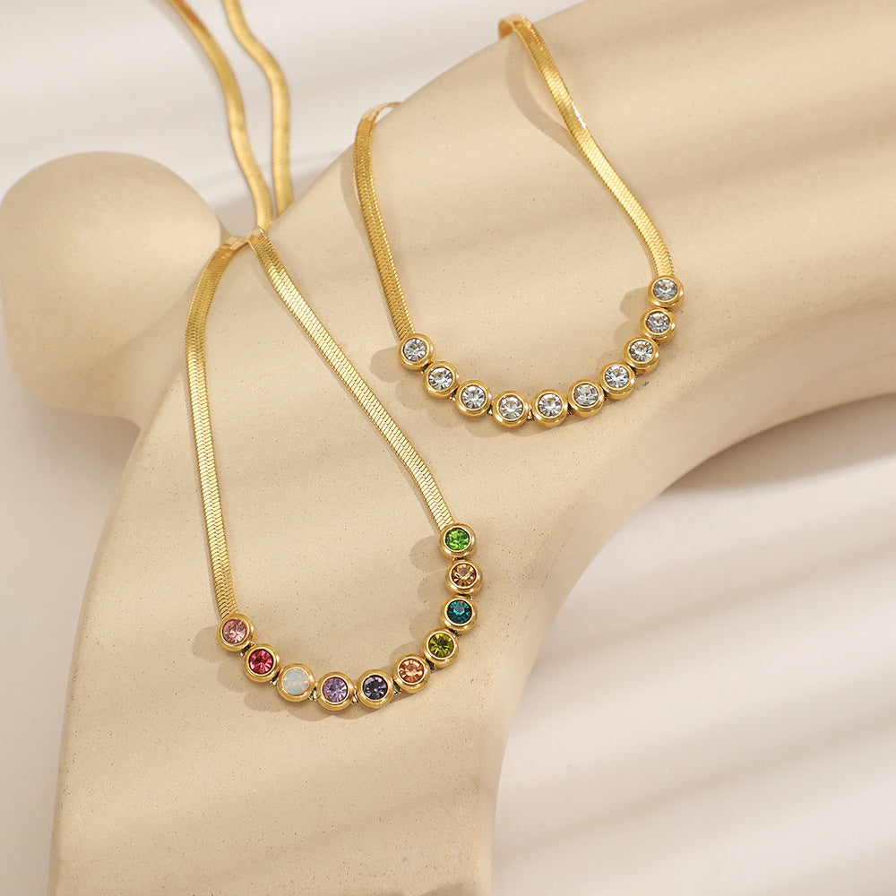Rhinestone Choker Necklace — necklace, view 7