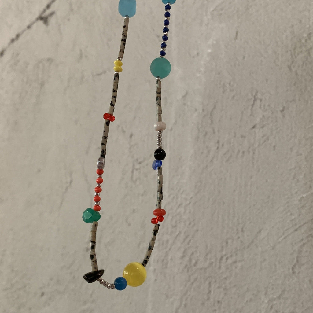 Apple Pendant Beaded Necklace — necklace, view 5