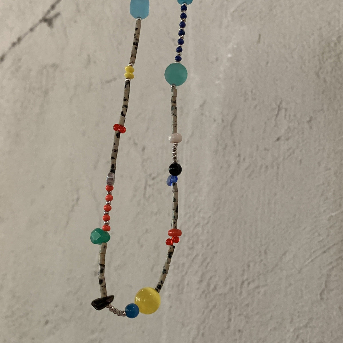 Apple Pendant Beaded Necklace — necklace, view 5