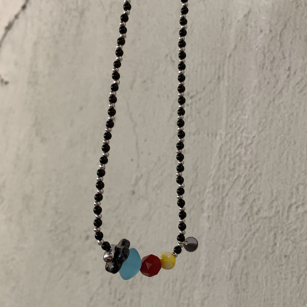 Apple Pendant Beaded Necklace — necklace, view 7