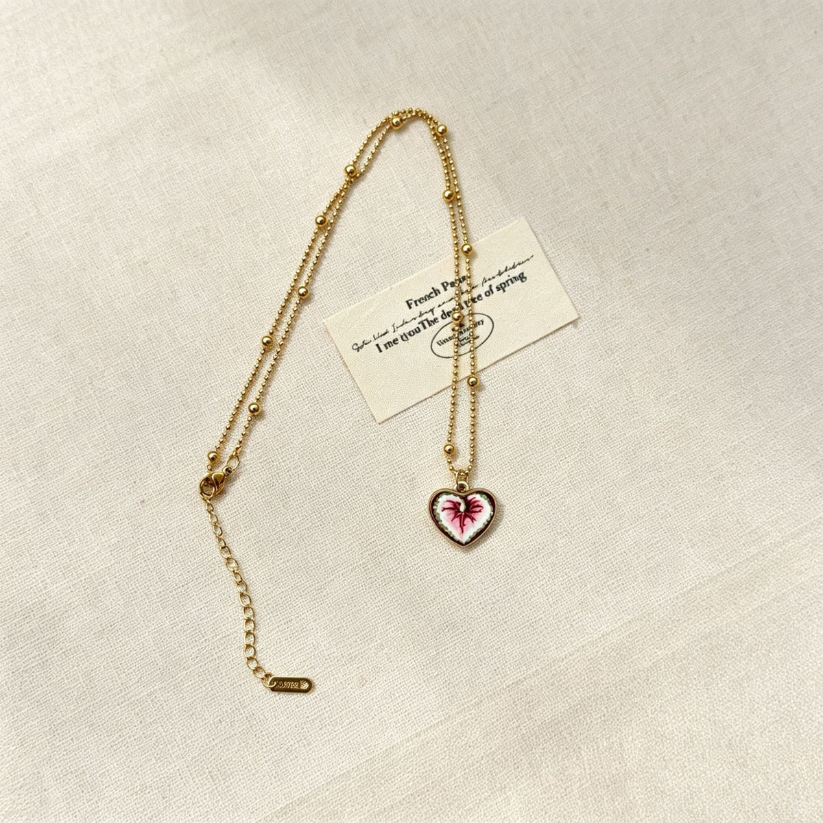 Evil Eye Heart Pendant Choker — necklace, view 4