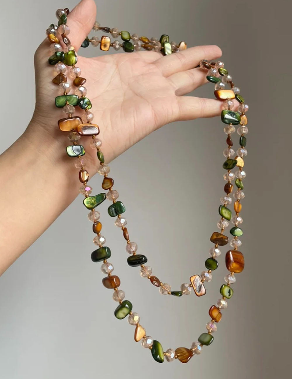 Vibrant Beaded Layered Necklace — colorful necklace
