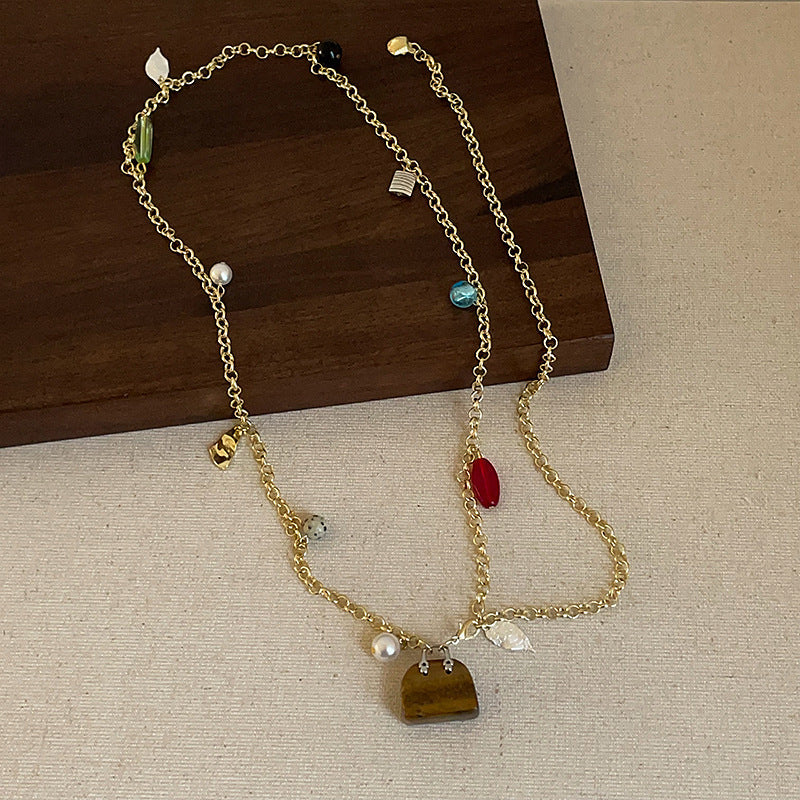 Beaded Handbag Pendant Necklace — necklace, view 6