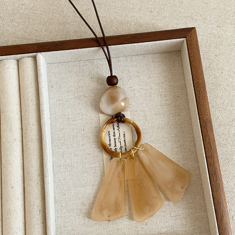 Hollow Geometry Pendant Necklace — necklace, view 6