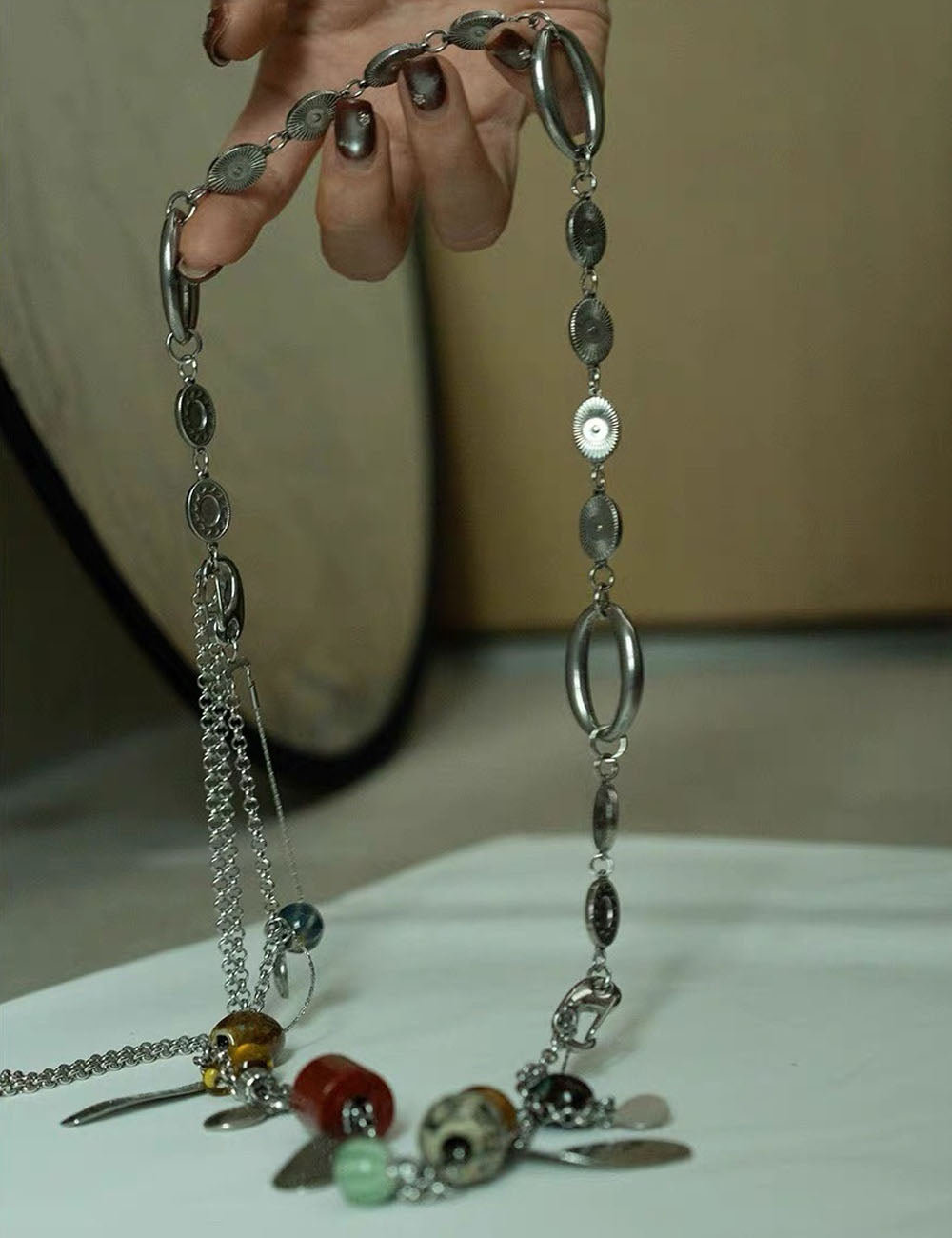 Silver Tassel Chain Necklace — silver necklace