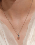 Silver Rhinestone Pendant Choker — silver necklace