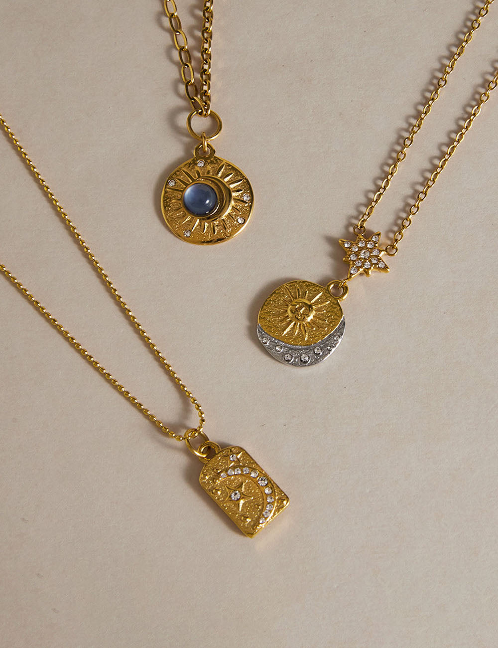 Sunflower Disc Choker Necklace — gold necklace