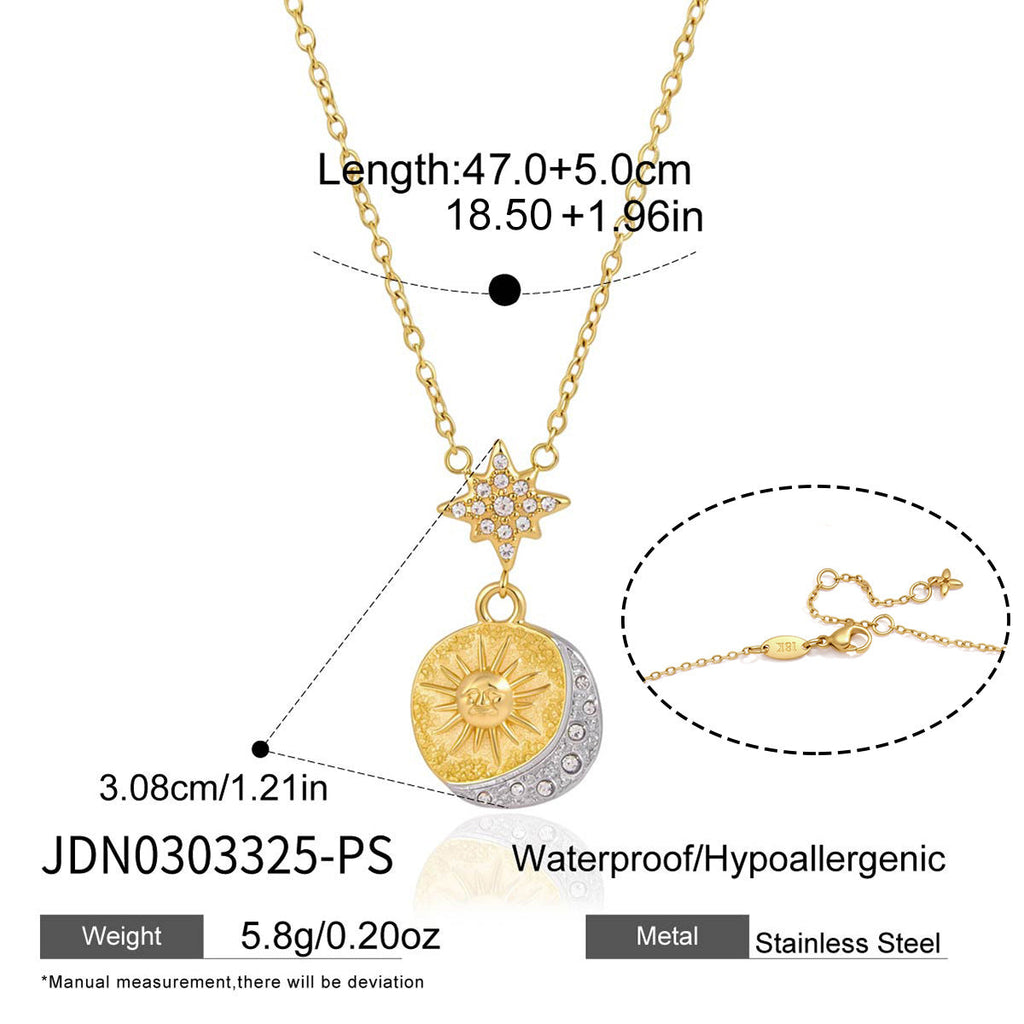 Sunflower Disc Choker Necklace — gold necklace, view 6