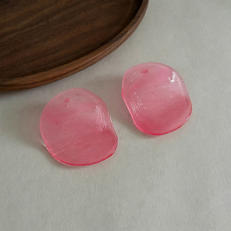 Colour Contrast Circle Stud Earrings — earrings, view 3