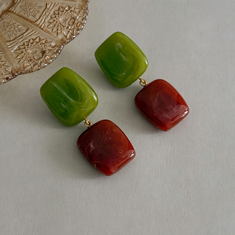 Colour Contrast Circle Stud Earrings — earrings, view 6
