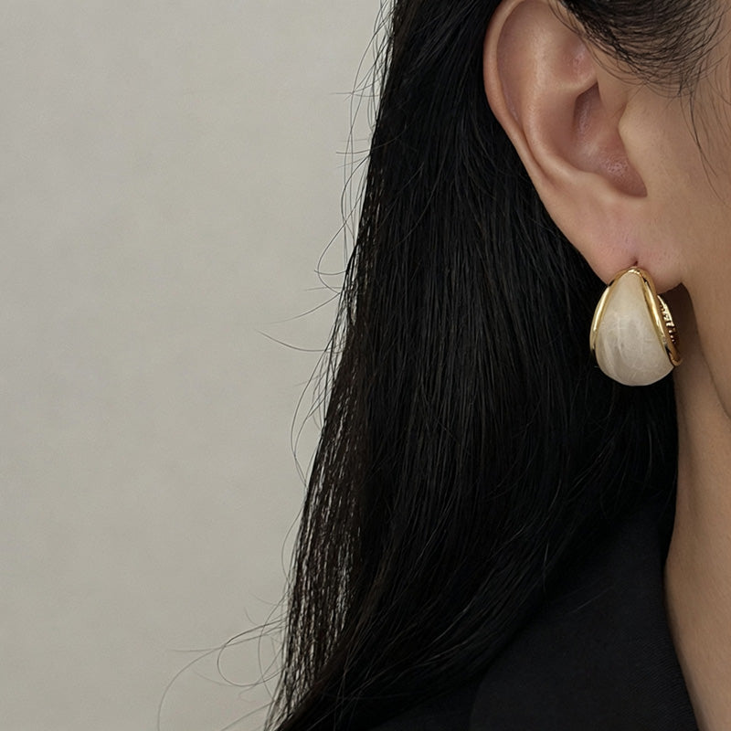 Colour Contrast Circle Stud Earrings — earrings, view 8
