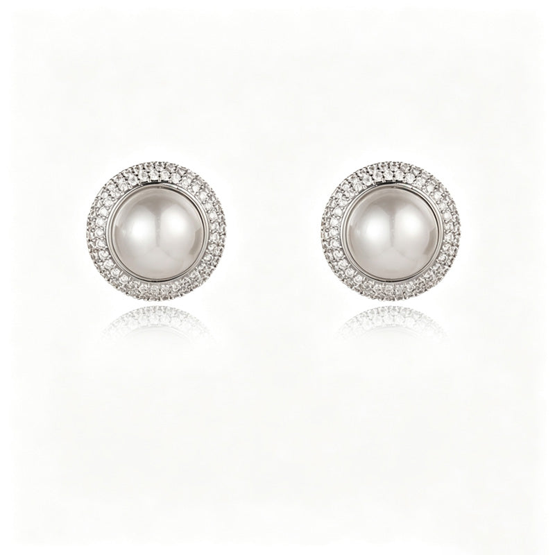 Rhinestone Floral Dangle Earrings — earrings, view 9