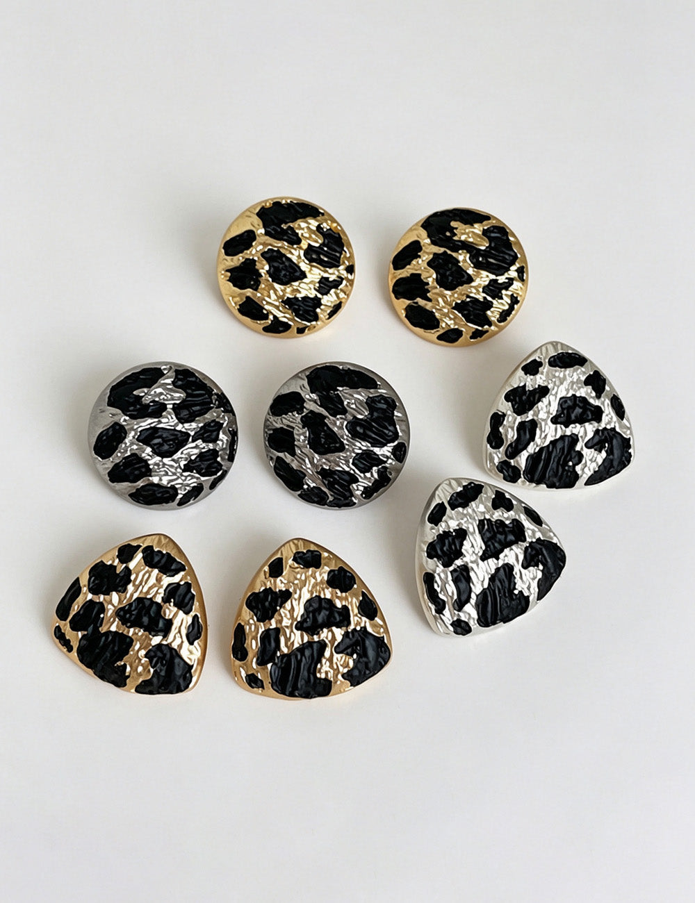 Leopard Print Stud Earrings — earrings