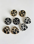 Leopard Print Stud Earrings — earrings