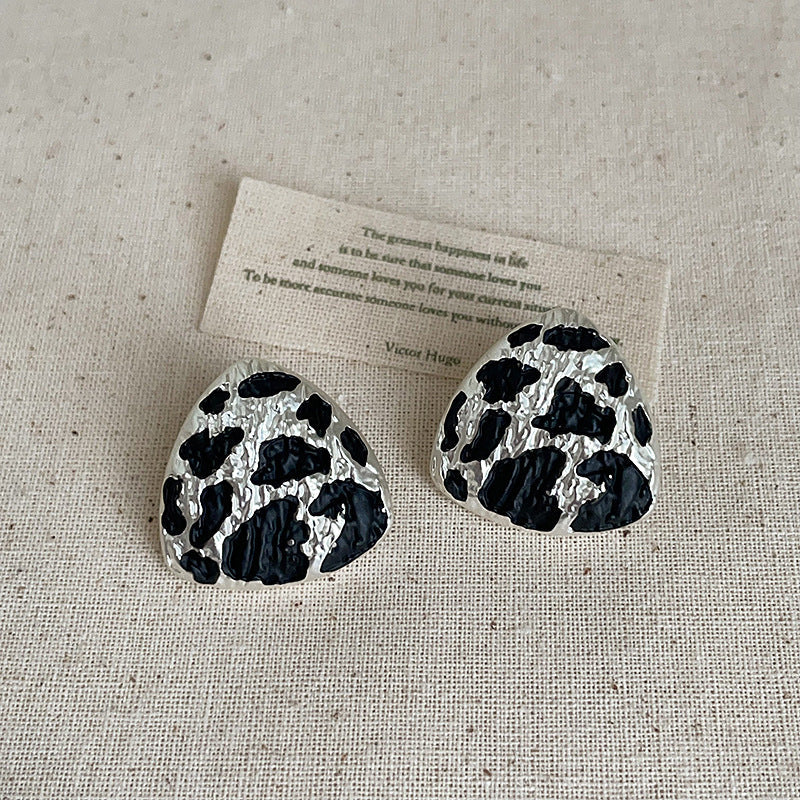 Leopard Print Stud Earrings — earrings, view 6