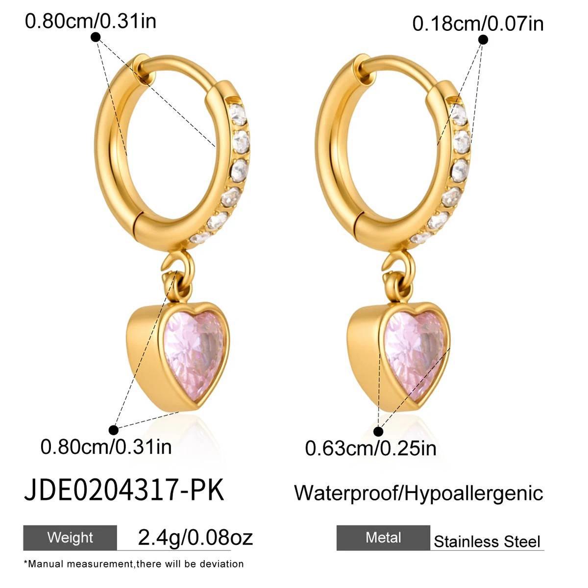 Cubic Zirconia Teardrop Hoop Earrings — earrings, view 10