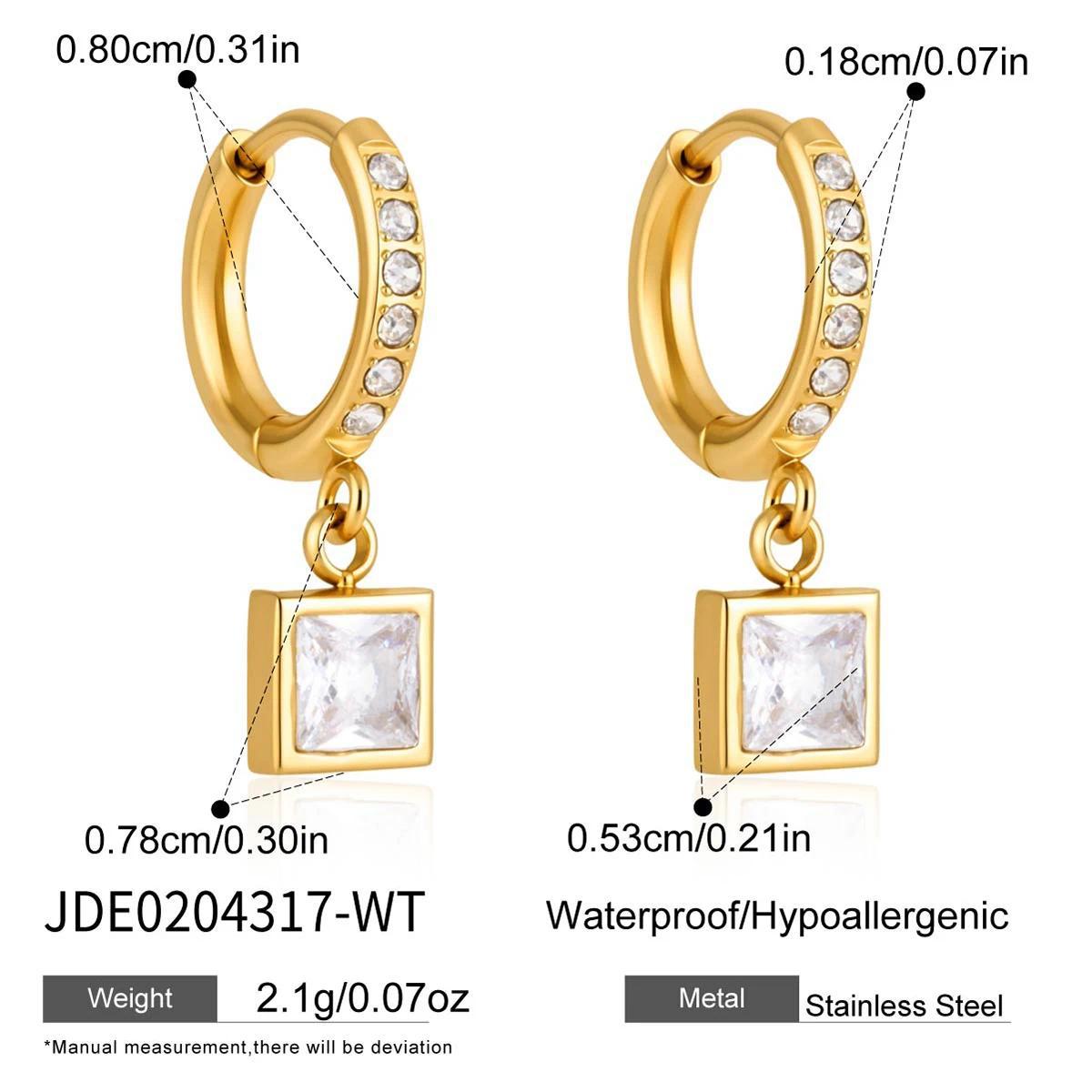 Cubic Zirconia Teardrop Hoop Earrings — earrings, view 13