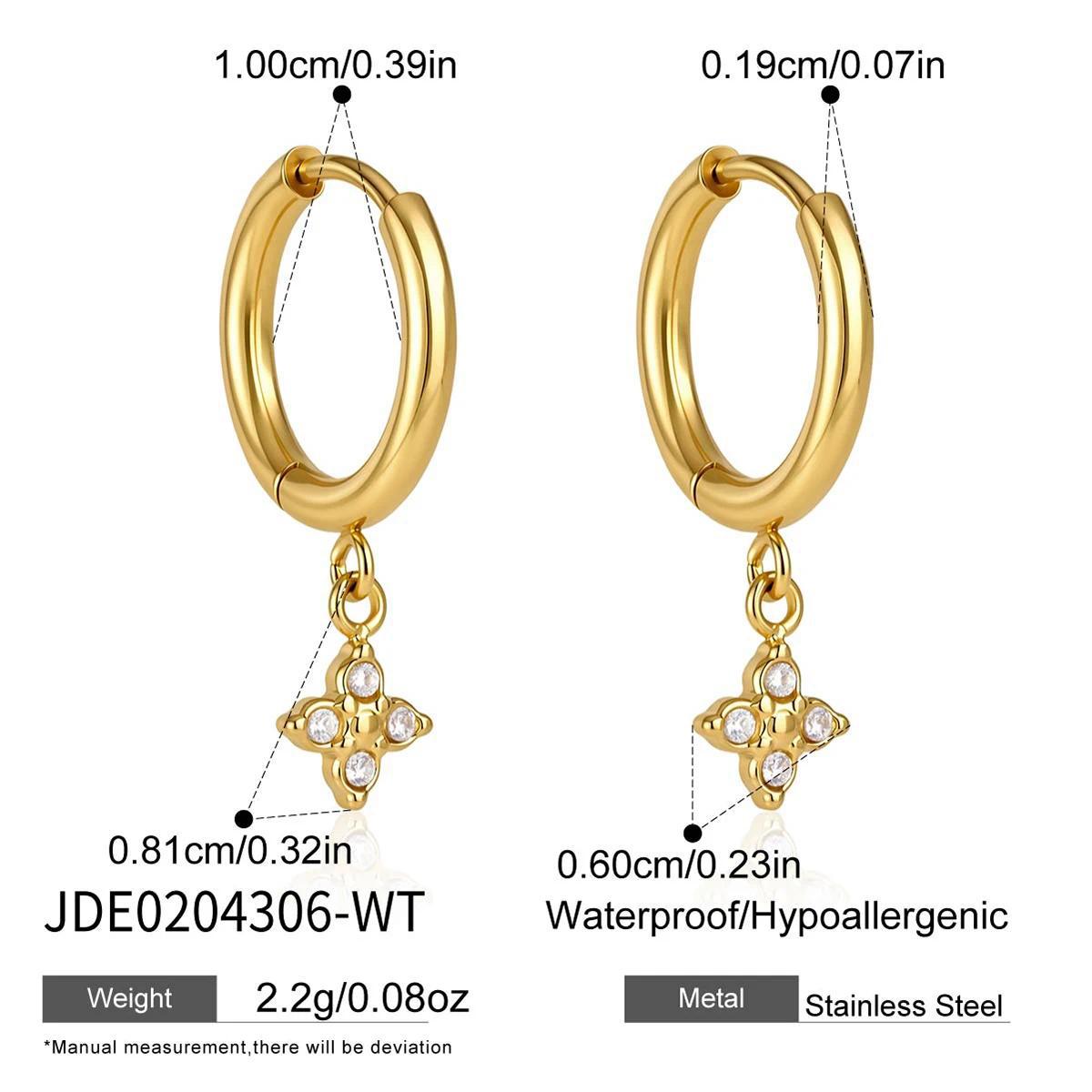 Cubic Zirconia Teardrop Hoop Earrings — earrings, view 14
