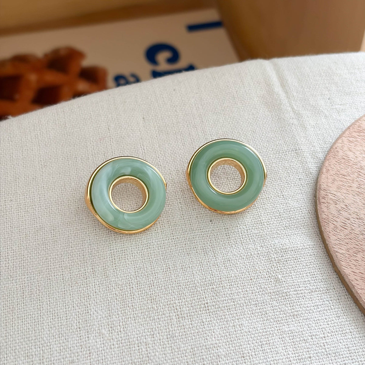 Hollow-Out Round Stud Earrings — earrings, view 8