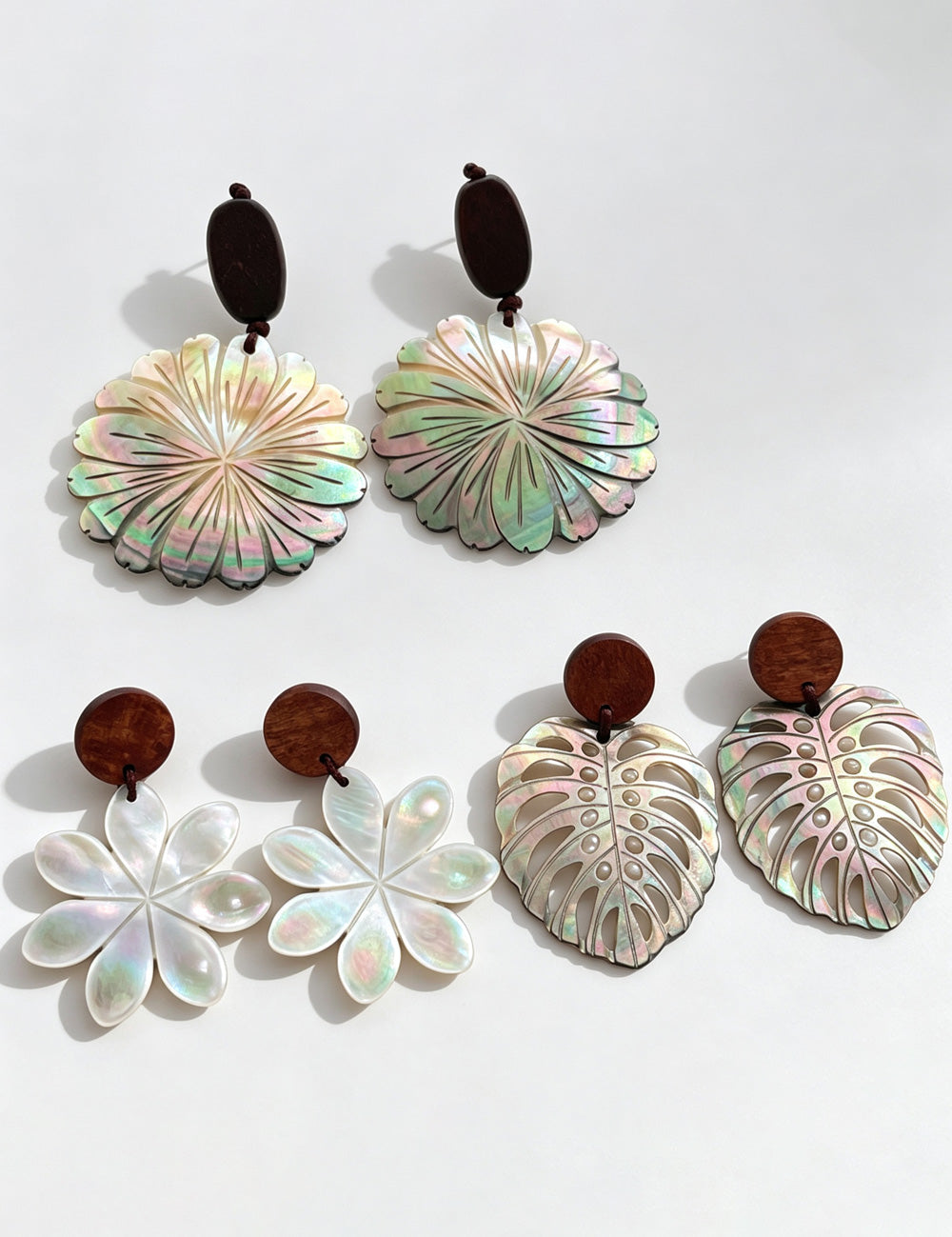 Hollow Leaf Dangle Earrings — earrings