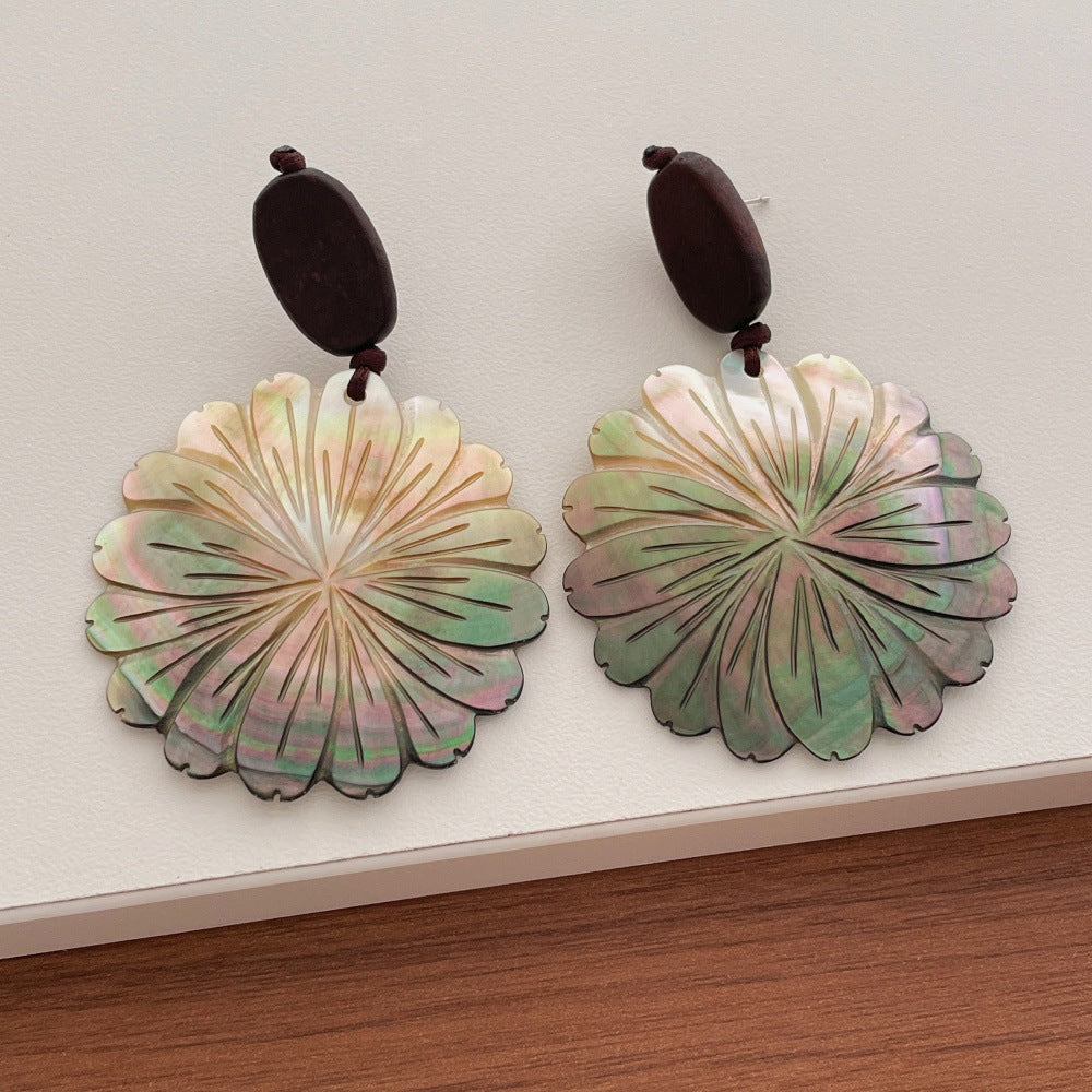 Hollow Leaf Dangle Earrings — earrings, view 6