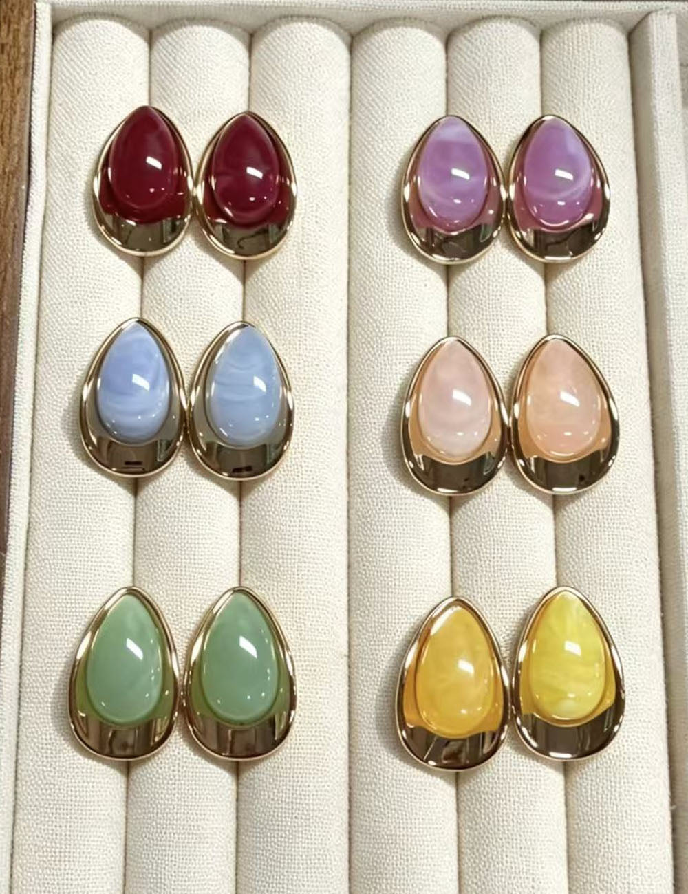 Teardrop Drop Stud Earrings — earrings