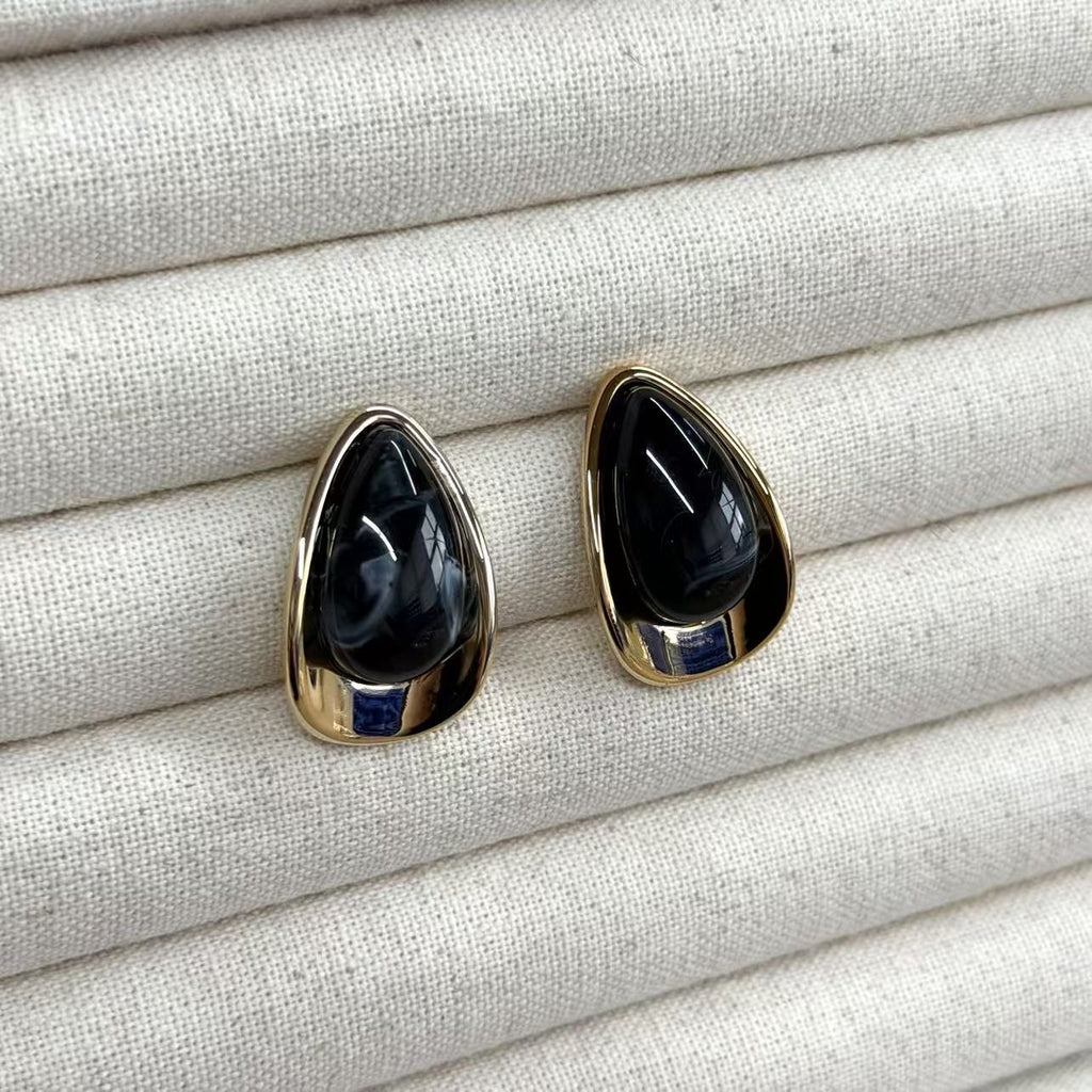 Teardrop Drop Stud Earrings — earrings, view 7