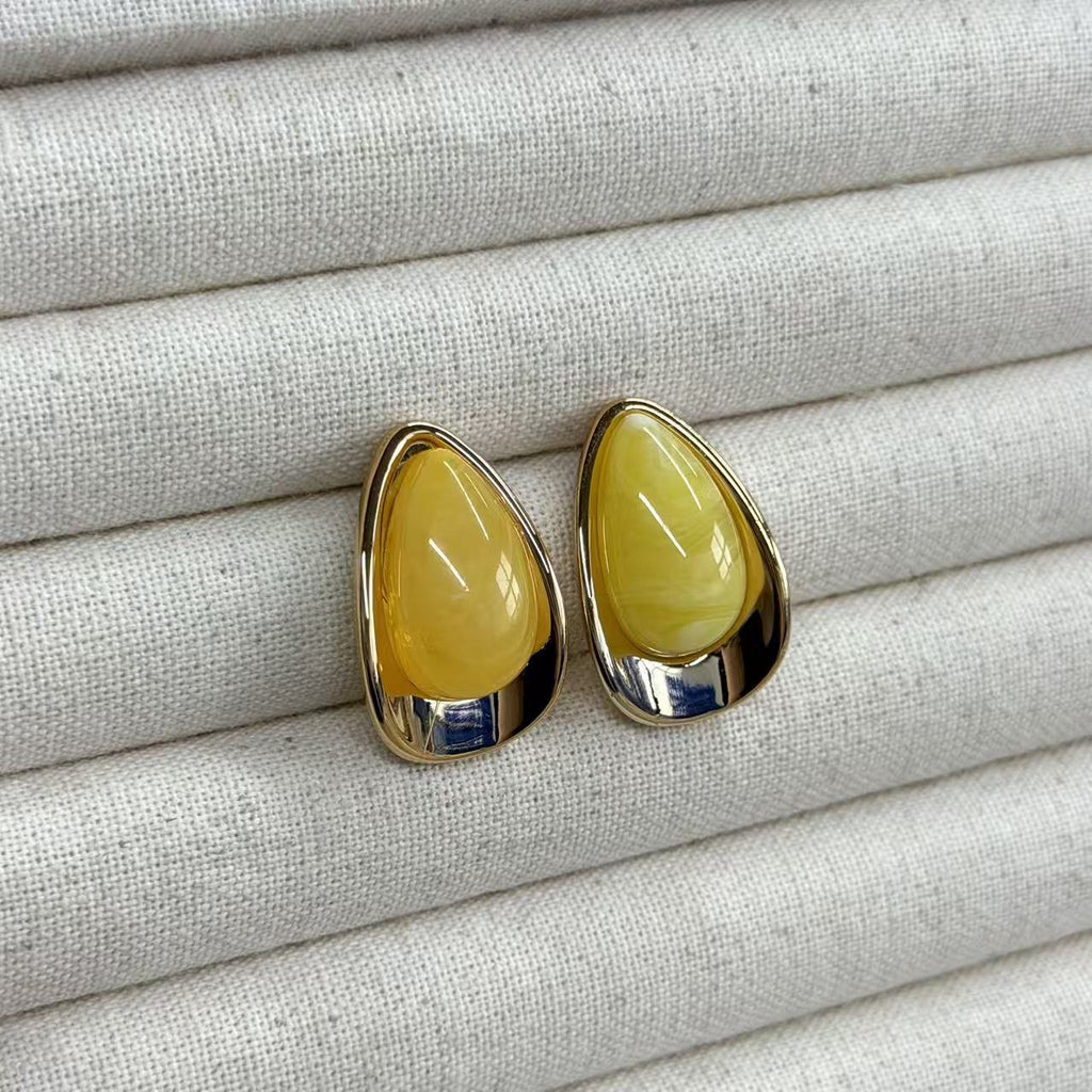 Teardrop Drop Stud Earrings — earrings, view 8