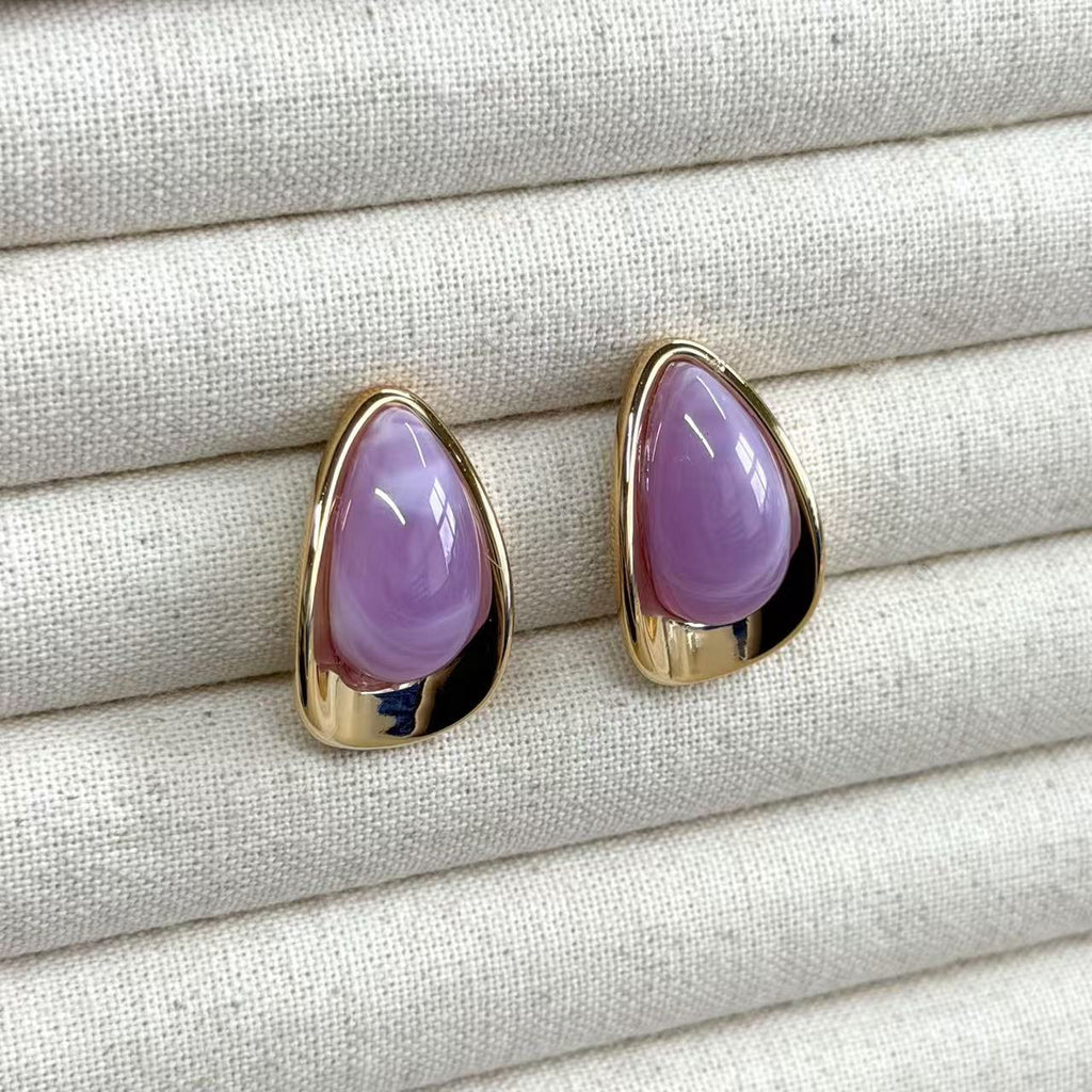 Teardrop Drop Stud Earrings — earrings, view 10