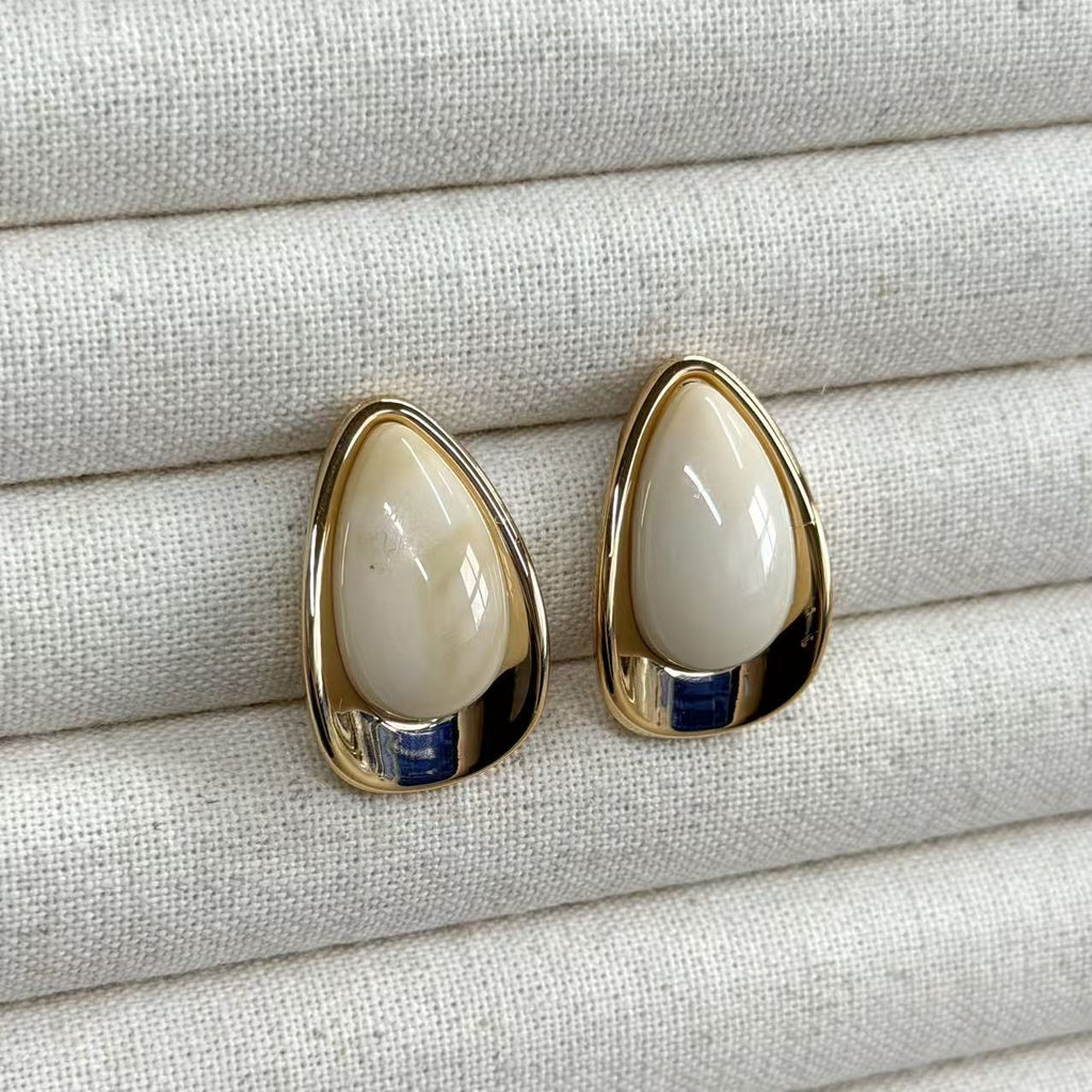 Teardrop Drop Stud Earrings — earrings, view 11