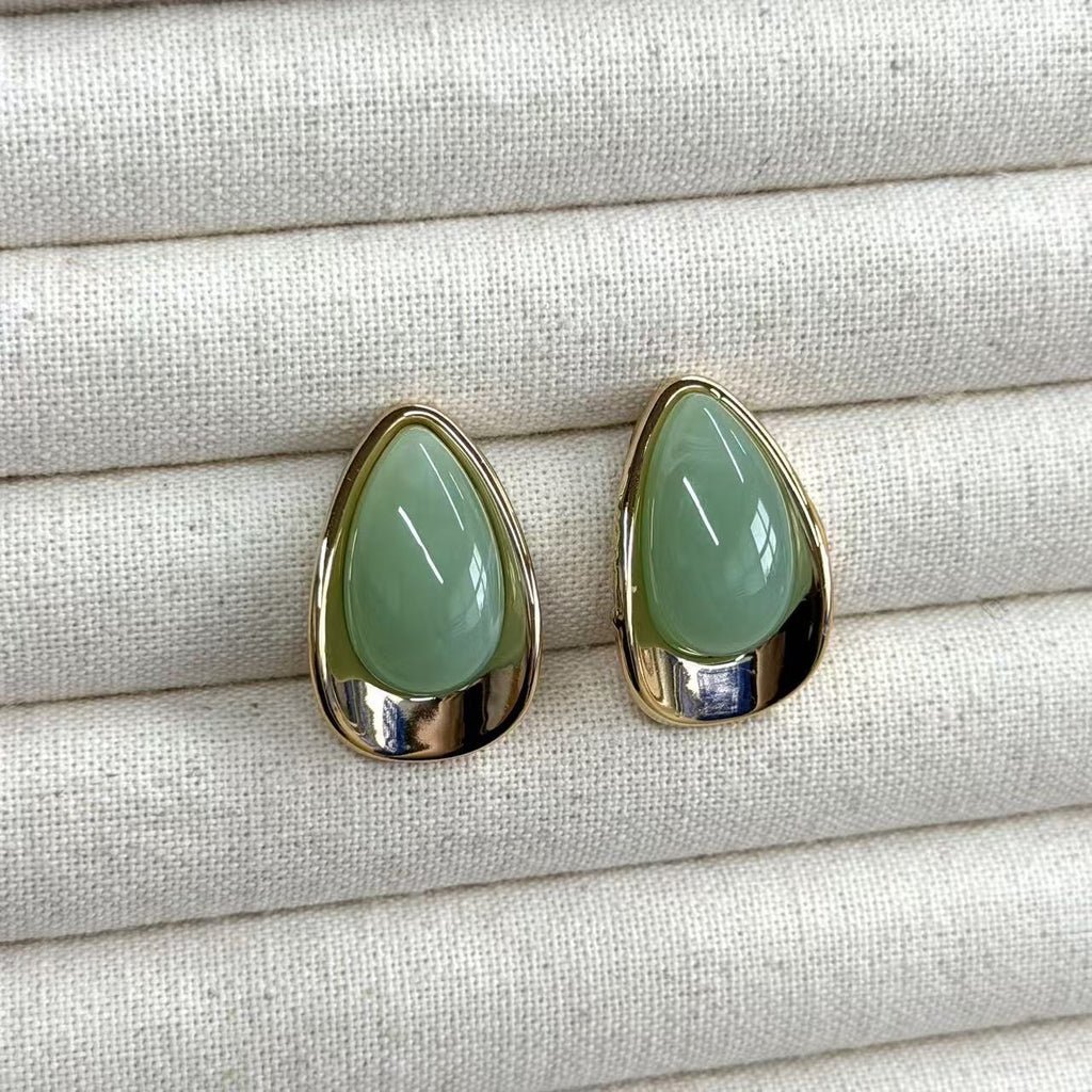 Teardrop Drop Stud Earrings — earrings, view 13