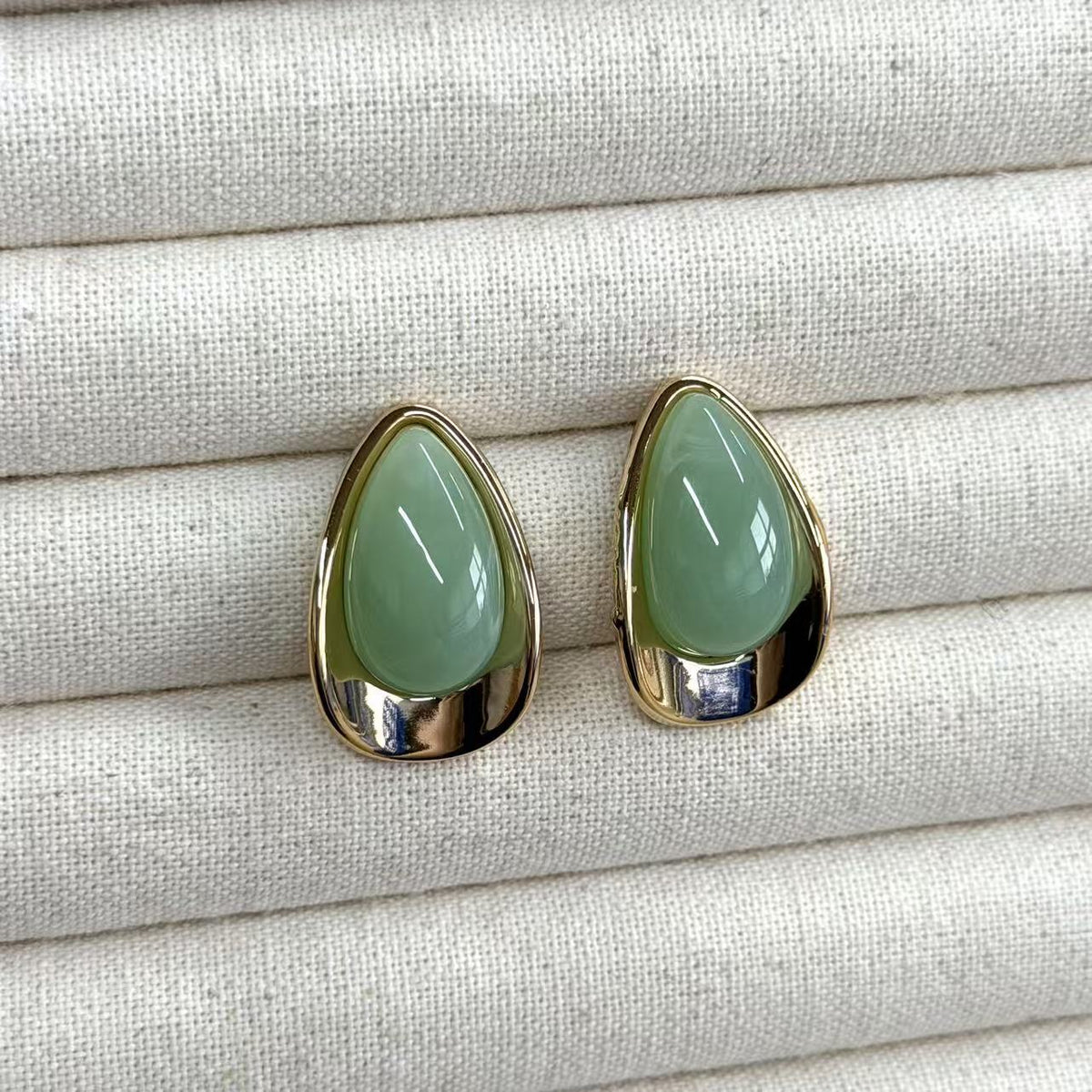 Teardrop Drop Stud Earrings — earrings, view 13