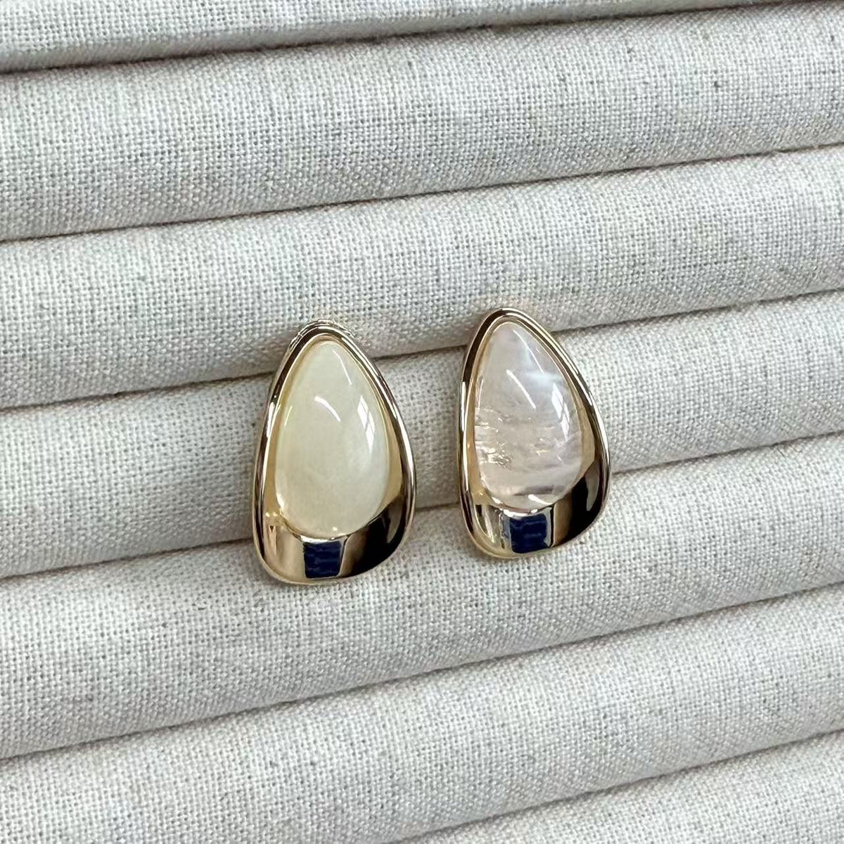 Teardrop Drop Stud Earrings — earrings, view 14