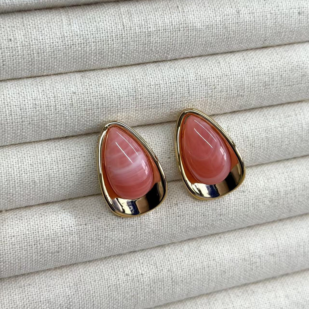 Teardrop Drop Stud Earrings — earrings, view 15